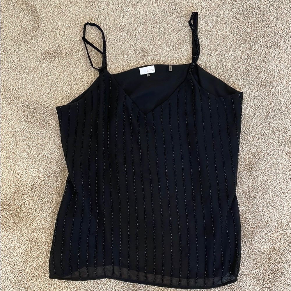 Black Striped Women's Top